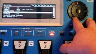 Video thumbnail for Roland GR-55: Assigning a MIDI Control Change message (CC#) from an FC-300 by cdg2g