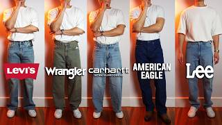 Which Brand Makes The BEST BAGGY JEAN? (Levi's, Wrangler, Le