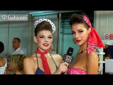 Pin-Up Stars Backstage - Milan Fashion Week Spring 2012 MFW | FashionTV - FTV
