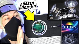 proiettore 1080p AURZEN BOOM 3 con supporto 4K autofocus recensione miglior proiettore sotto i 400€
