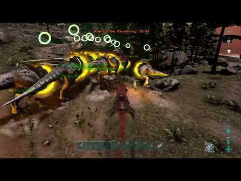 Ark survival evolved offical Hardcore server hard dragon boss fight.