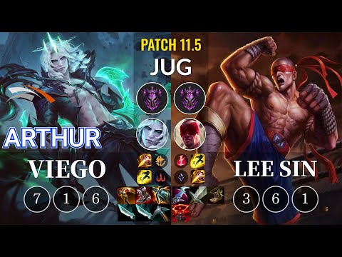 HLE Arthur Viego vs Lee Sin Jungle - KR Patch 11.5