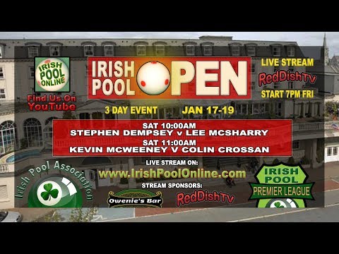 IRISH POOL OPEN 2020 - (SATURDAY MORNING) Ireland's Eightball Pool - Bridge House Hotel, Tullamore