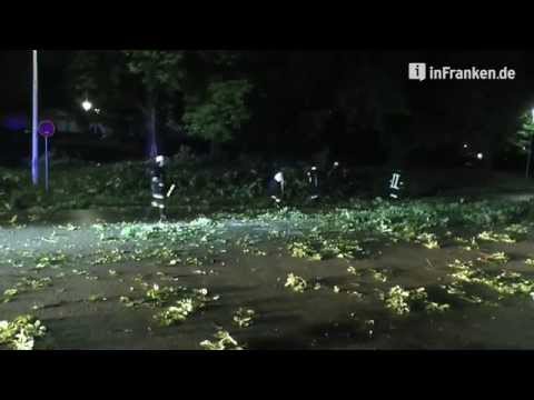 Sturm richtet schwere Schäden in Haßfurt an