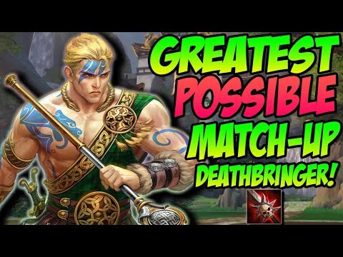 THE LUCKIEST MATCHUP IN GAME! DEATH BRINGER CU CHULAINN! - GrandMasters Ranked Duel - SMITE