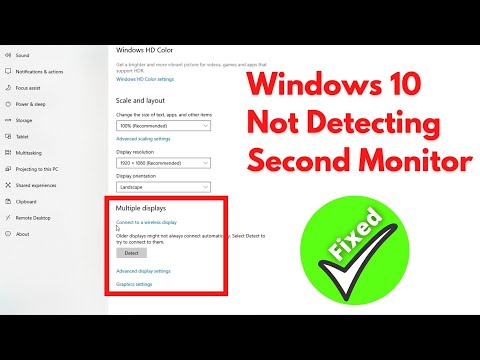 Solution For Connecting Second Monitor In Windows 10
