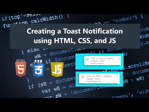 Toast Message Alert Notification Using Html Css Javascript