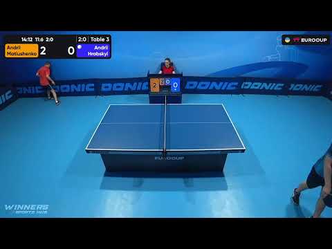 18:50 Andrii Matiushenko - Andrii Hrabskyi 18.08.2023 TT Euro.Cup Ukraine Master. TABLE 3