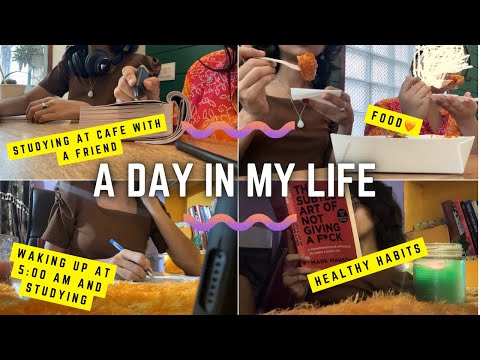 Study vlog | productive day in my life | 5:00 am morning routine | cafe study date