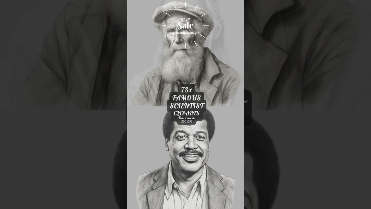 Famous Scientists Clipart Png Educational Clipart Black White Scientific Illustrations Clipart