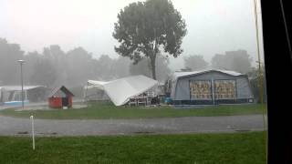preview picture of video 'Camping de leijstert hagel en wind 2 augustus'