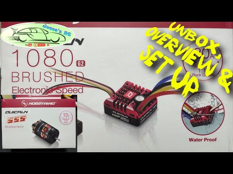 New Hobbywing 1080g2 & new 555 motor. Unbox, overview, install and set up.