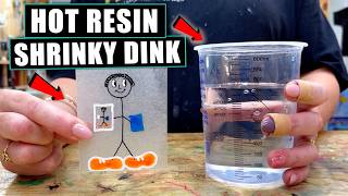 You Won't BELIEVE What Happens To Our SHRINKY DINK In Hot Resin! - Maker Month Ep.16
