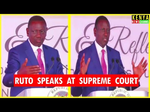 Ruto TOUGH speech today in front of Kindiki & CJ Koome at Supreme Court Anniversary