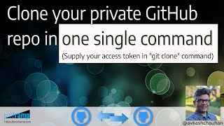 Clone your private GitHub repo in one single command