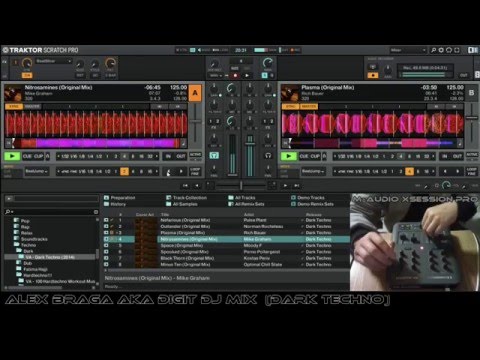 Dark techno mix on Traktor + M-Audio XSessionPro