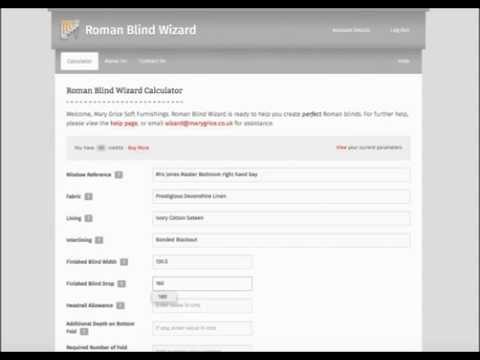 Roman Blind Wizard Video Tutorial