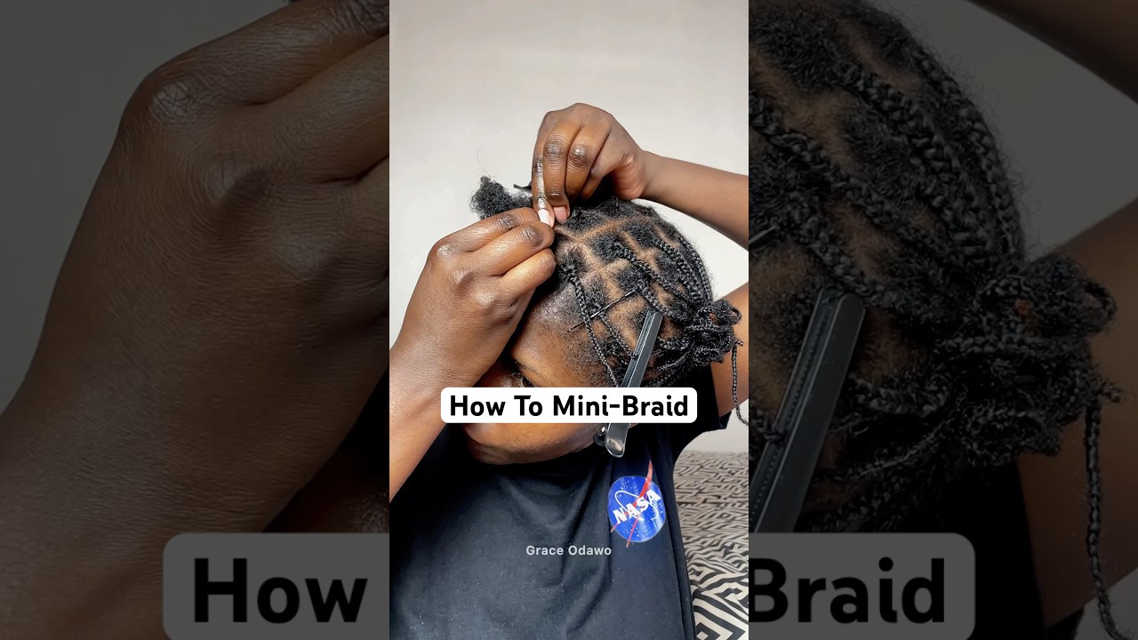How To Mini-Braid Natural 4C Hair|Crochet Braid Pattern For Individual Faux Locs| Braiding Tutorial