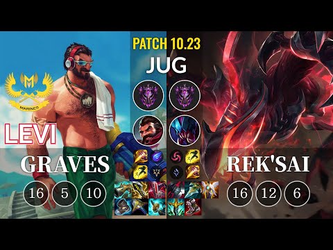 GAM Levi Graves vs Rek'Sai Jungle - KR Patch 10.23