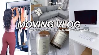 MOVING VLOG | Unpacking, Home Decor, Furniture, New iMac!
