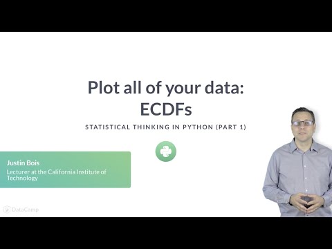 Python Tutorial Plot All Of Your Data Ecdfs