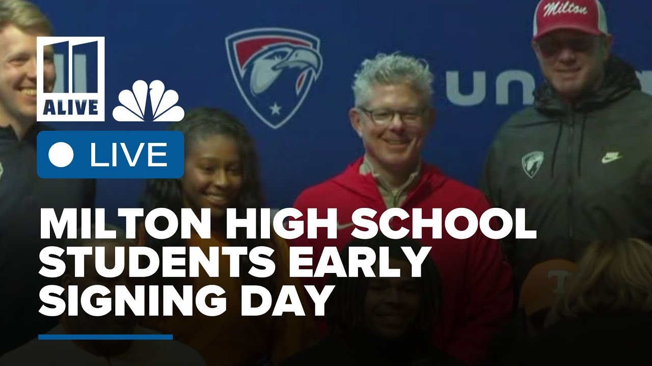 College football signing ceremony at Milton High School | Live stream