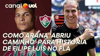 FLUMINENSE X FLAMENGO: COMO ARANA 'ABRIU CAMINHO' PARA HISTÓRIA DE FILIPE LUÍS NO FLA