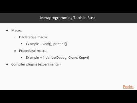Building Reusable Code with Rust Write Code with Code – Metaprogramming in Rust | packtpub com