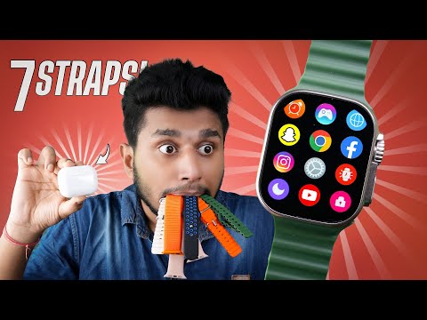 7 Straps Smartwatch With Free AirPods Pro🔥|| 2” Display, Games, Calculator Password⚡️|| WS-X9 Ultra