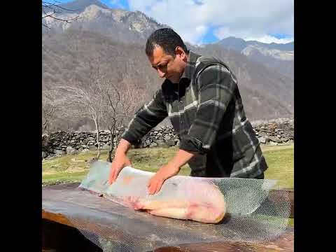 i caught A Huge Fish and Cooked it in a big Tandoor♥🫶🏻