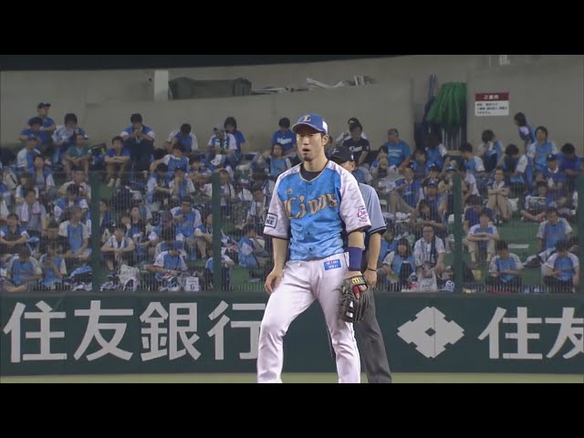 【8回表】ナイスプレーで投手陣を援護!! ライオンズ・外崎のジャンピングキャッチ!! 2019/7/20 L-B