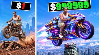 😱 Franklin Upgrading $1 to $1,000,000,000 FLYING BIKE In GTA 5!