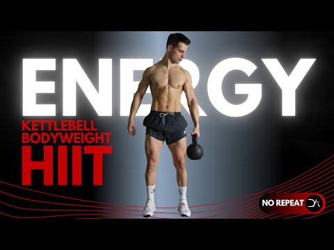 30 minutes ADVANCED Bodyweight + Kettlebell HIIT | No Repeat