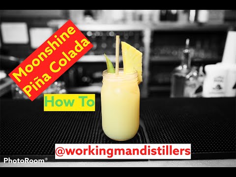 COCKTAIL: Moonshine Pina Colada (by Working Man Distillers) #mixology #WhiskeyTube