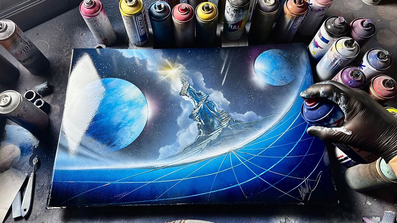 The Astral Crossing - SPRAY PAINT ART By Skech
