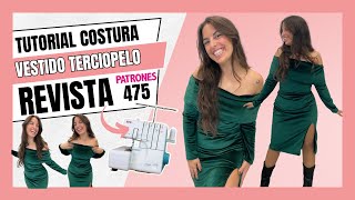 Vestido de terciopelo — Revista Patrones nº475