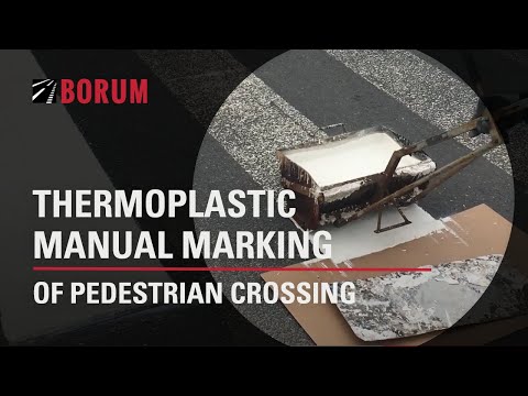 Thermoplastic MANUAL MARKING of pedestrian crossing