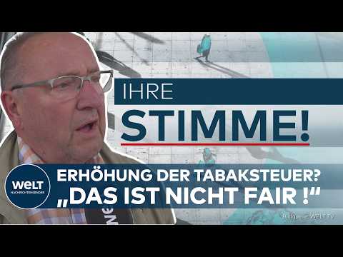 Video Thumbnail: GERECHT ODER UNFAIR? Tabaksteuer polarisiert – Applaus und scharfer Gegenwind| Ihre Stimme