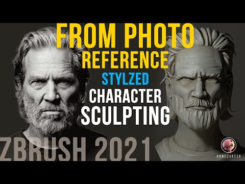 Speedsculpt stylized face / Zbrush 2021 Celebrity series