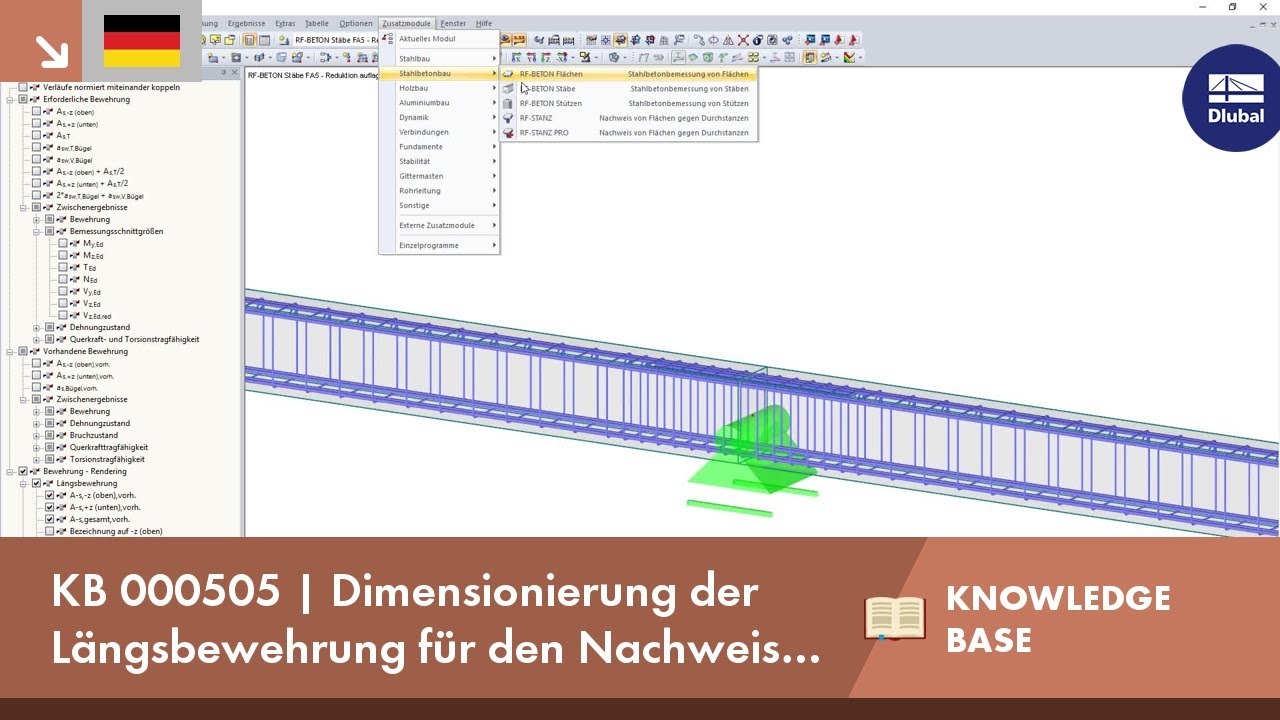 KB 000505 | Dimensionierung der Längsbewehrung für den Nachweis der Gebrauchstauglichkeit 1