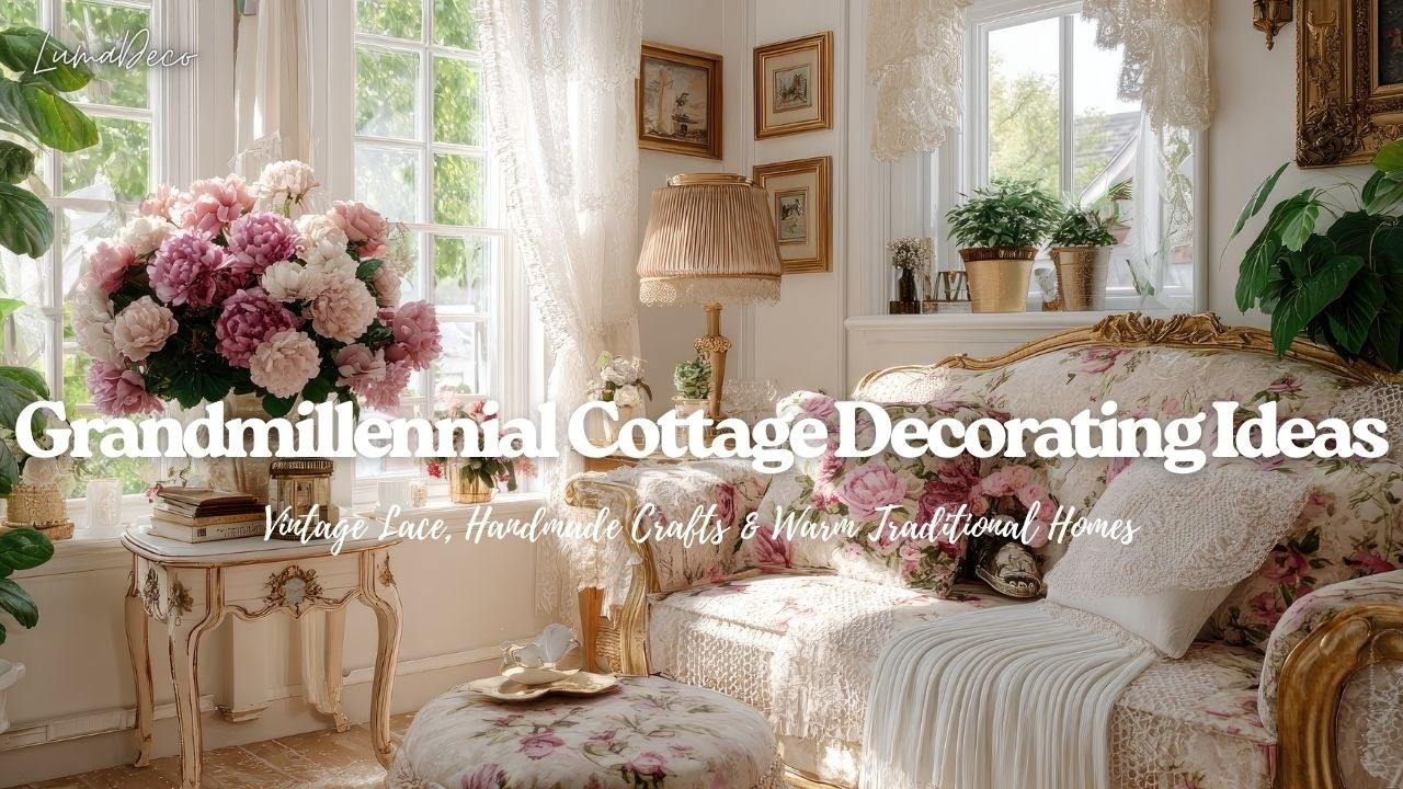 Timeless Grandmillennial Cottage Decor || Vintage Lace, Handmade Details & Cozy Elegant Homes
