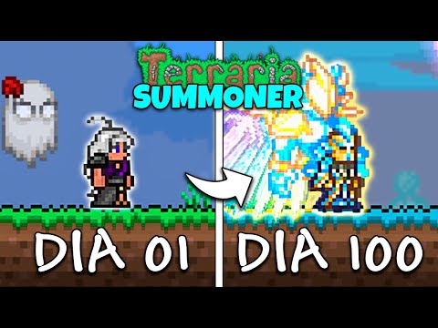 PASSEI 100 DIAS NO TERRARIA MASTER MODE APENAS DE SUMMONER - O FILME