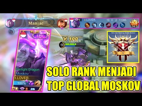 CHALLENGE HARUS JADI TOP GLOBAL MOSKOV DENGAN CARA SOLO RANK - MOBILE LEGENDS