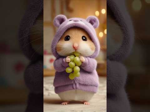 🍇 Gugu's Delightful Grape Feast! 🐹😋 So Cute You Can't Resist!