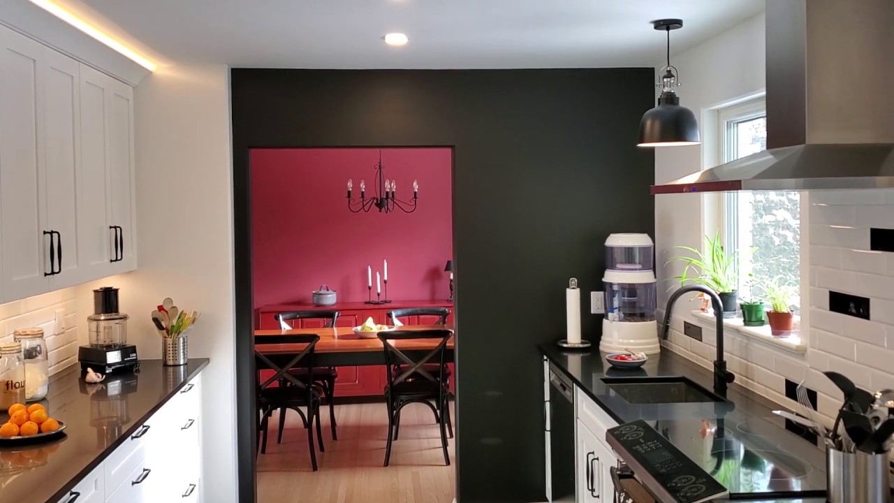 Kitchen remodel in Ottawa - black & white kitchen, final walkthrough