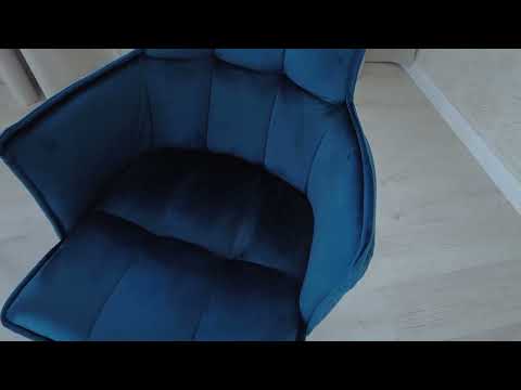 Кухонный стул SASKIA (mod. 8283) 55х61х85  синий (G062-48)/черный в Тавде - видео 10