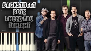 Backstreet Boys - I Need You Tonight - [Piano Tutorial] (Synthesia) (Download MIDI + PDF Scores)