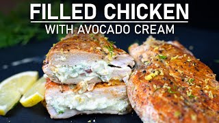 Filled Chicken with avocado cream | FAST AND HEALTHY RECIPE #shorts