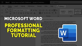Microsoft Word: Professional Formatting Tutorial