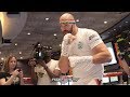 TYSON FURY'S FULL LAS VEGAS PUBLIC WORKOUT FOR OTTO WALLIN - DRESSES UP AS LUCHADOR